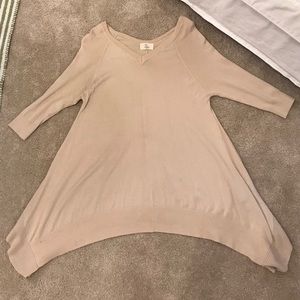 Creamy Tan oversized Swing light weight sweater